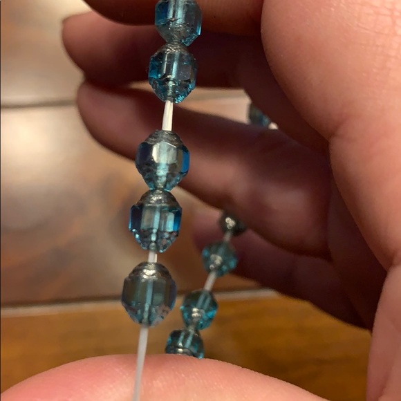 Elastic watch with antique blue crystal beads - Picture 4 of 5